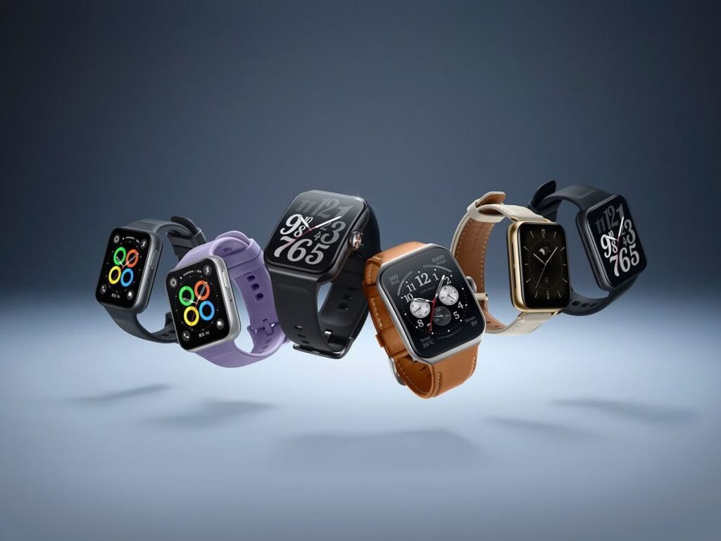 Farebné druhy kompatibilitných, funkčných hodiniek pre iOS